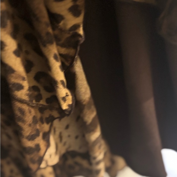 Elana Karan Cheetah sleeveless Brown and Black V-Neck Midi Sundress - Picture 5 of 5